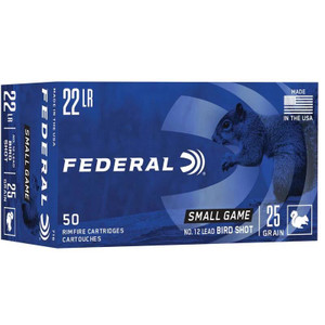 Federal Small Game 22lr 25 grain #12 Lead Bird Shot - 029465056193