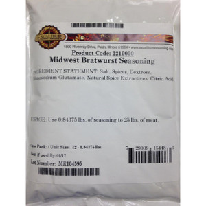 Excalibur Seasoning Midwest Bratwurst Seasoning - 0.84375 lb Package