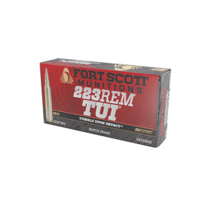 Fort Scott Munitions Tumble Upon Impact Solid Coppr 223rem 55gr 20/box - 753677048287