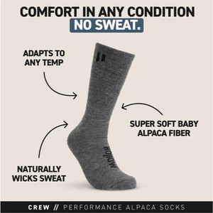 Hollow Performance Alpaca Crew Socks -