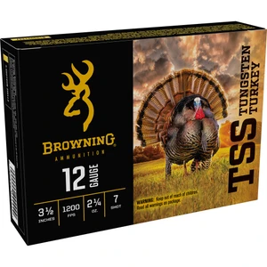 Browning Ammo TSS Tungsten Turkey Shotshells 12 Gauge 3.5 in 2 1/4 oz #7 Shot 5-Box - 02089202486