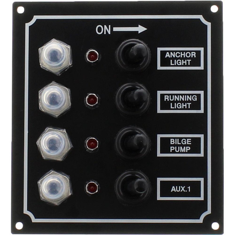 SeaSense 4 Gang LED Switch Panel - 737765312849