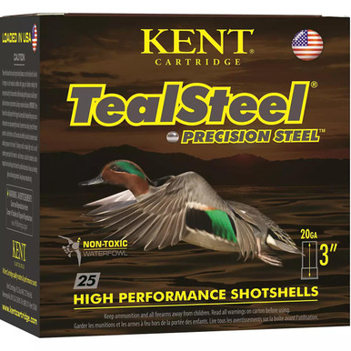 Kent Ammunition Teal Steel Waterfowl Shotshells 20 Gauge 3 in 1oz - 250 Round Case