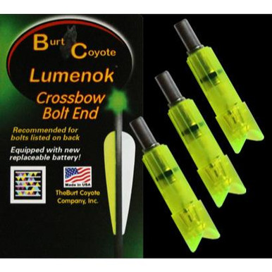 Lumenok Crossbow Bolts 20 In. Green Capture Nocks 3 Pk. 