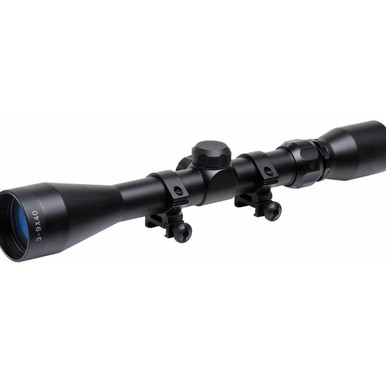 TruGlo TruShot 3-9x40 Duplex Reticle Rifle Scope With Weaver Rings ...