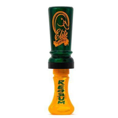 Red-Label Cut-Down Threaded Keyhole Duck call in Flat Black with