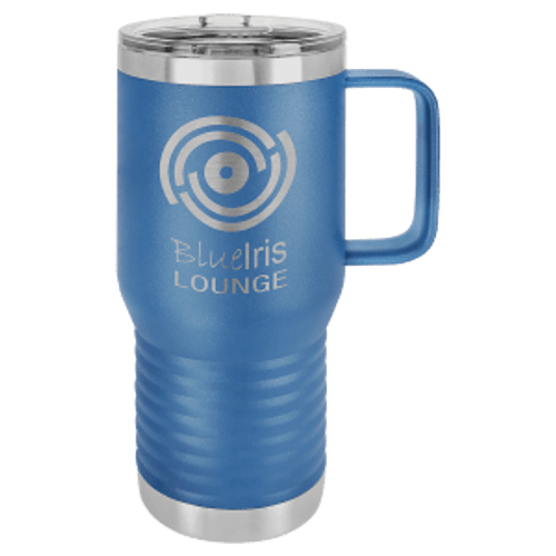 20 OZ RYL BLU P.C.TRVL MG W/HANDLE & SLIDER LID