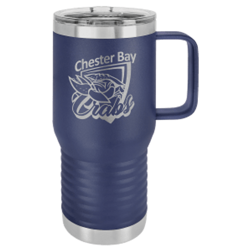 20 OZ NVY BLU P.C.TRVL MG W/HANDLE & SLIDER LID 20 OZ NVY BLU P.C.TRVL MG W/HANDLE & SLIDER LID