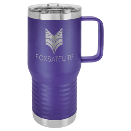 20 OZ PRPL P.C.TRAVEL MUG W/HANDLE & SLIDER LID