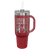 40 oz. Maroon Travel Mug with Handle, Straw Included