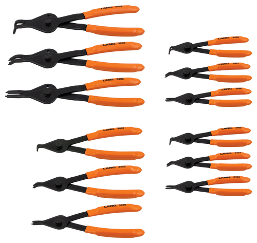 SKU : 3495  -  12-Pc. Combination Int/Ext Retaining Ring Pliers Set