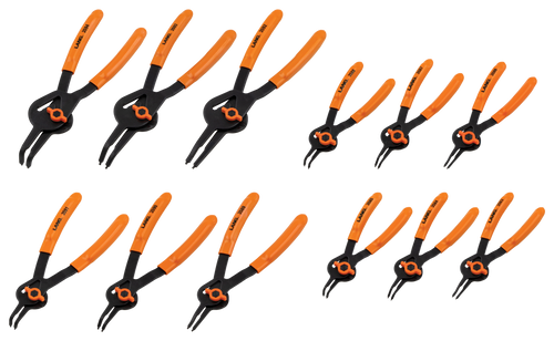 SKU : 3595 - 12-Pc. Combination Internal/External Snap Ring Plier Set