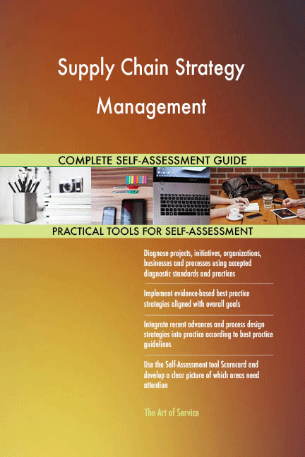 Supply Chain Strategy Management Toolkit