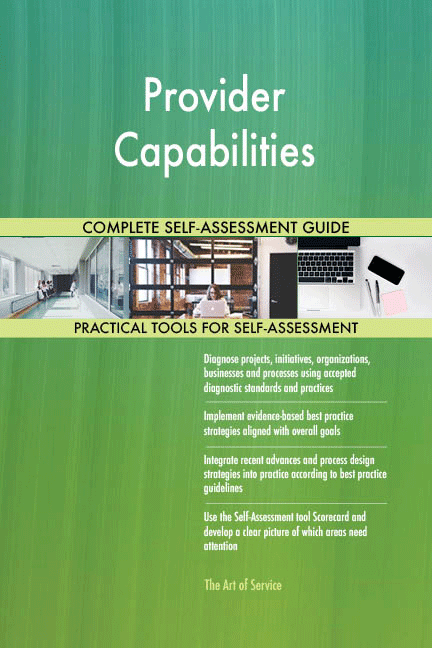 Provider Capabilities Toolkit