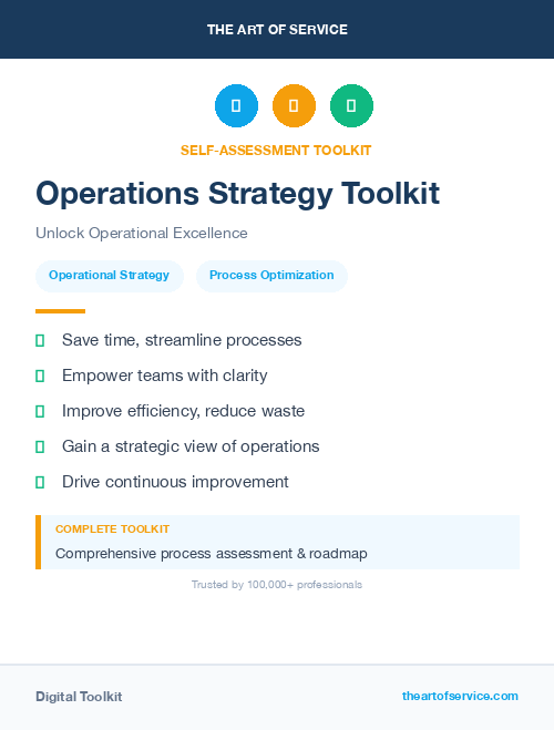 Operations Strategy Toolkit