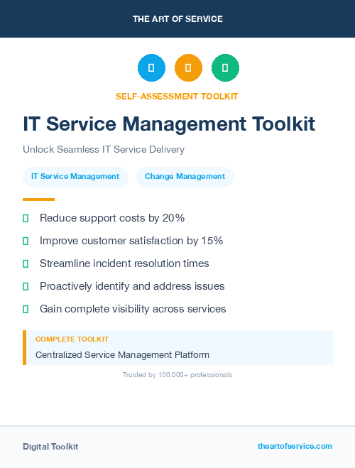 IT Service Management Toolkit