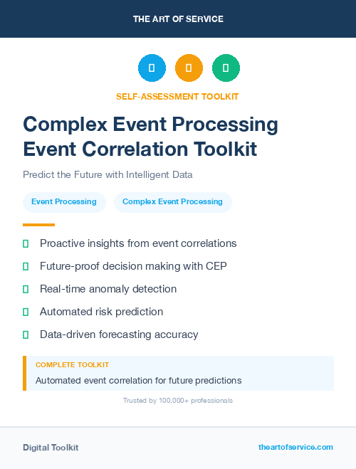 Complex Event Processing Event Correlation Toolkit