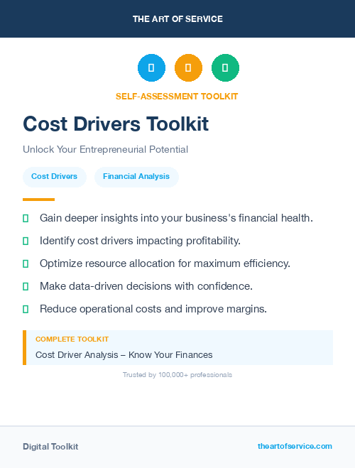 Cost Drivers Toolkit