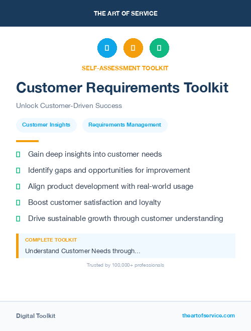 Customer Requirements Toolkit