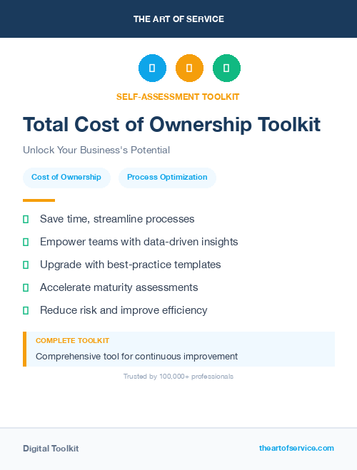 Total Cost of Ownership Toolkit