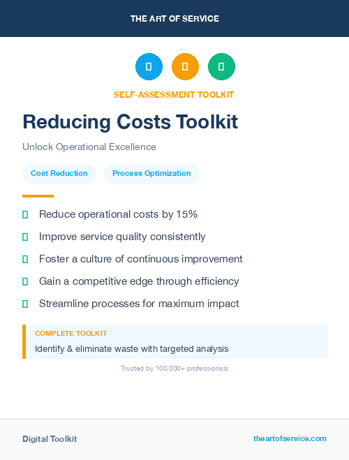 Reducing Costs Toolkit