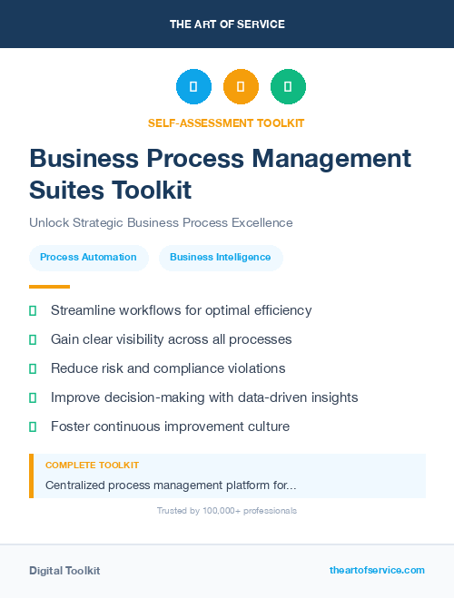 Business Process Management Suites Toolkit