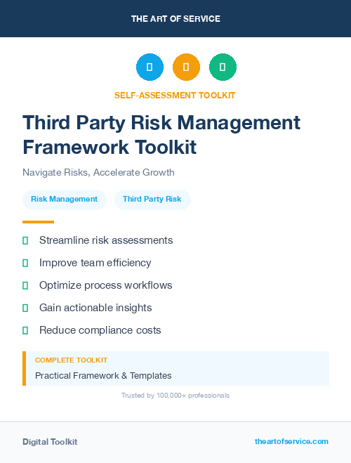 Third Party Risk Management Framework Toolkit