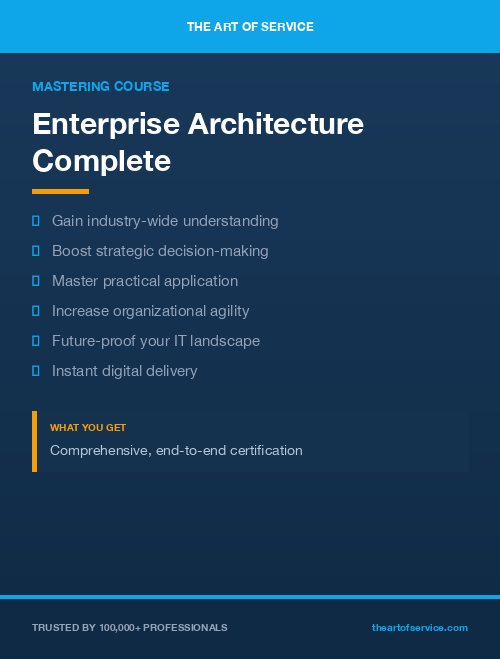 Enterprise Architecture Complete Certification Kit - Core Series for IT
