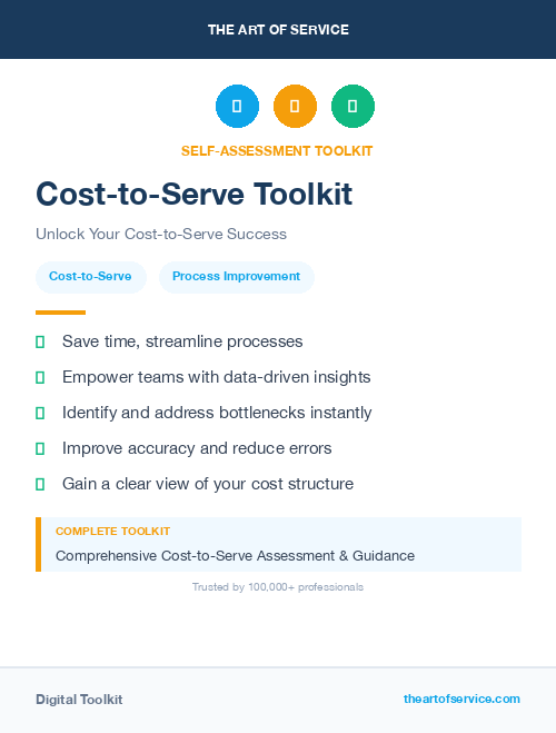 Cost-to-Serve Toolkit