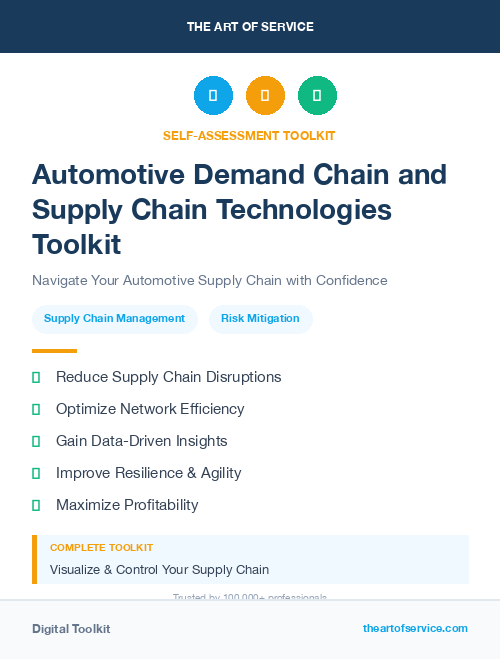 Automotive Demand Chain and Supply Chain Technologies Toolkit
