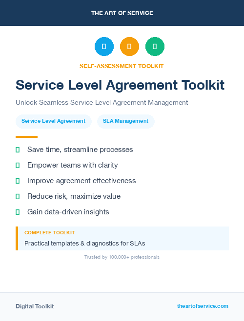 Service Level Agreement Toolkit