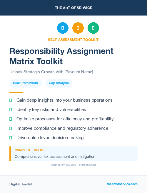 Responsibility Assignment Matrix Toolkit