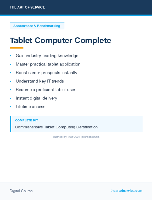 Tablet Computer Complete Certification Kit - Core Series for IT
