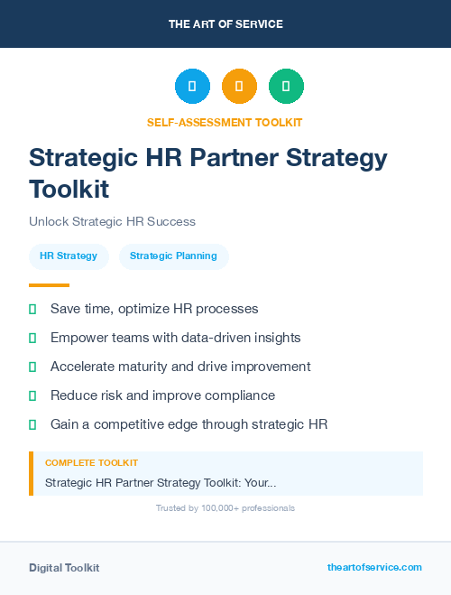 Strategic HR Partner Strategy Toolkit