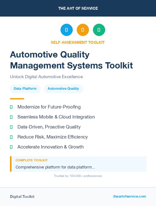 Automotive Quality Management Systems Toolkit