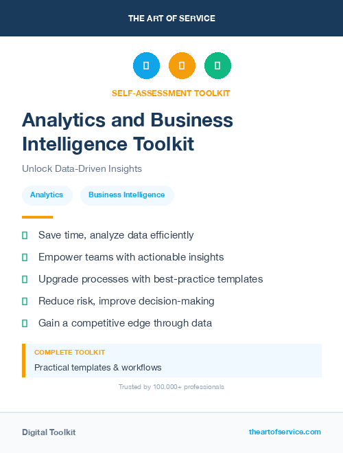 Analytics and Business Intelligence Toolkit