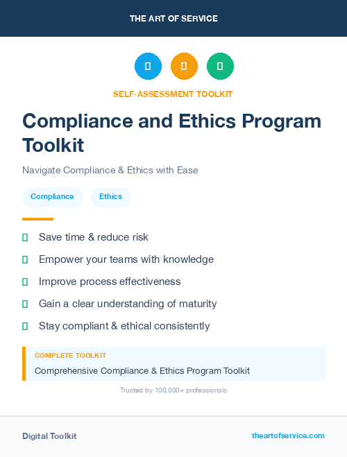 Compliance and Ethics Program Toolkit