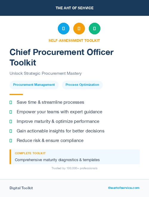 Chief Procurement Officer Toolkit
