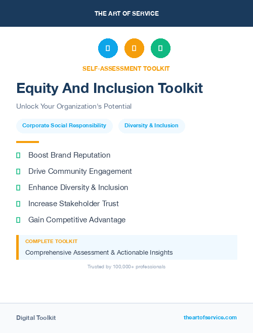 Equity And Inclusion Toolkit