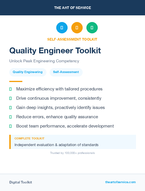 Quality Engineer Toolkit