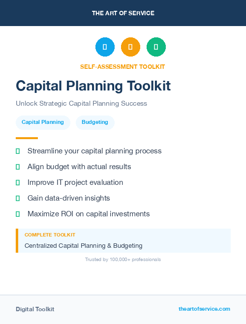 Capital Planning Toolkit