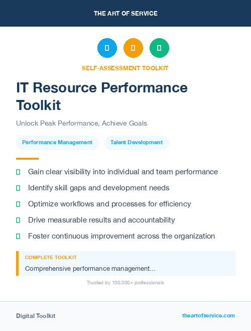 IT Resource Performance Toolkit