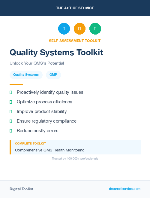 Quality Systems Toolkit