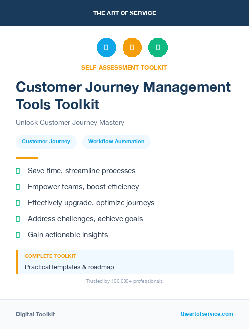 Customer Journey Management Tools Toolkit