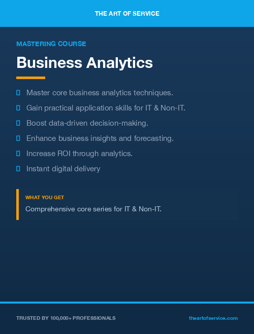 Business Analytics Complete Certification Kit - Core Series for IT