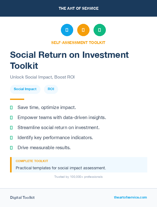 Social Return on Investment Toolkit