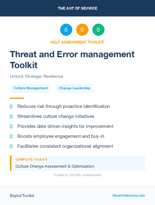 Threat and Error management Toolkit