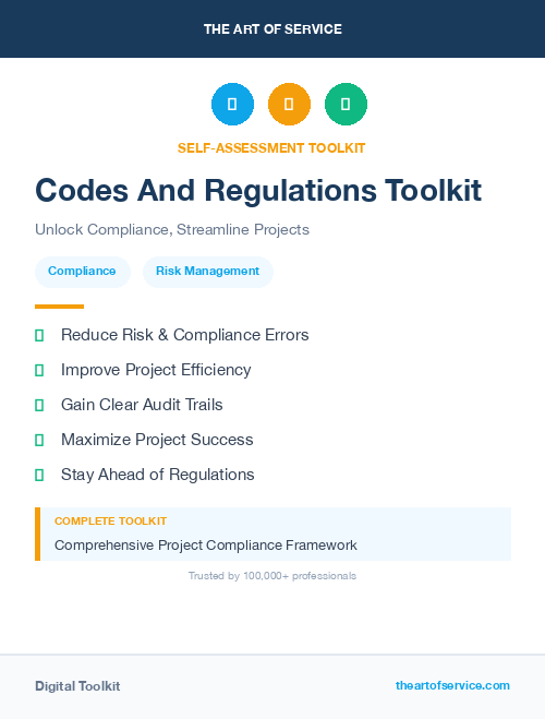 Codes And Regulations Toolkit