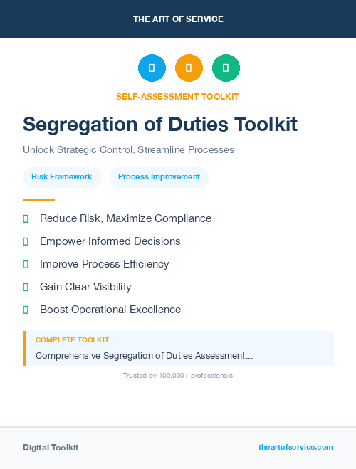 Segregation Of Duties Toolkit
