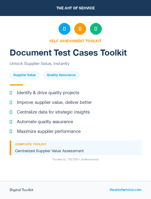 Document Test Cases Toolkit
